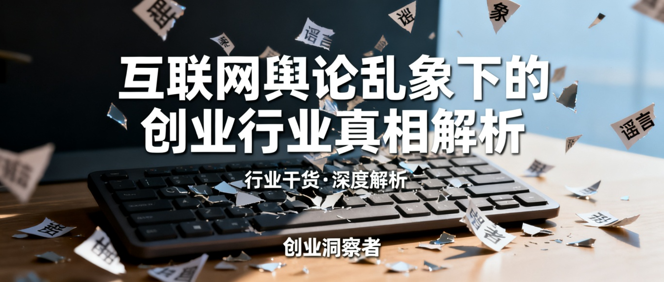 互联网舆论乱象下的创业行业真相解析